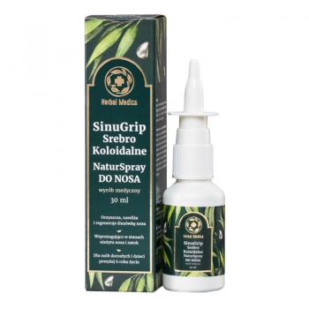 Spray SinuGrip Srebro Kolloidalne Do Nosa 30 ml Herbal Monasterium