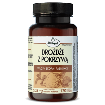 Drożdże Piwne z Pokrzywą 120 kaps Herbapol Kraków
