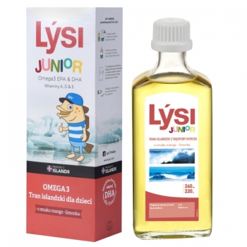 Tran Islandzki Junior Mango-Limonka 240ml Lysi