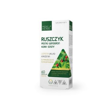 Ruszczyk, Pestki winogron, Kora sony 60 kaps Medica Herbs