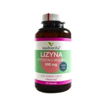 Lizyna 500 mg 100 kaps Medverita