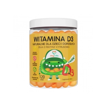 Żelki Naturalne z Wit D3 2000ui 120 żelek Myvita