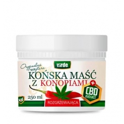 ! Końska Maść z Konopiami i CBD  Rozgrzewająca 250 g Virde